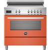 Ⓜ️🔵🔵🔵👌 BERTAZZONI PRO95I1EART - Cucina con piano induzione, 90 cm, ARANCIONE, forno elettrico, Classe A