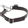 Ferribiella Spa Ferribiella Collare Semistrozzo per Cani Nylon Nero con Catena, l