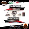 OraInkJet Kit Adesivi Motore Marino Fuoribordo Suzuki 200cv - Four Electronic RED