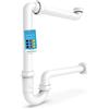 Bächlein G 1 1/4 Inch Sifone Salvaspazio per il Bagno - Sifone Piatto per Lavabo da 32 mm - Sifone Antiodore Bagno - Made in Germany