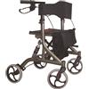 Mediland Deambulatore tipo rollator, duralluminio, 4 ruote, mod. ENERGYC bariatrico
