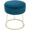 Pouf CLARISSA in velluto blu