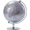 EMFORM Mappamondo Lunar Silver - Diametro 20 cm / Altezza 27 cm