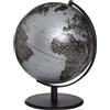 EMFORM Mappamondo Planet Pluto Silver - Diametro 25 cm / Altezza 30 cm