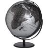 EMFORM Mappamondo Juri Saturn Silver - Diametro 30 cm / Altezza 36 cm - Argento Opaco