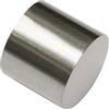 Gardinia Tappi terminali per aste per Tende, 2 x Cappucci terminali, Serie Memphis, Diametro 16 mm, Metallo, Aspetto Acciaio Inox