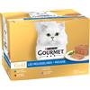 Gourmet Gold Mousse 24 x 85 g Alimento umido per gatti - Mix di Carne (Coniglio, Vitello, Manzo, Agnello)