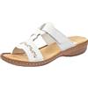 Rieker Frühjahr/Sommer 60888, Ciabatte Donna, Bianco (Weiss 80), 38 EU