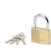 Master Lock 2960EURD Lucchetto a Chiavi con Corpo Spesso in Ottone Massiccio, Oro, 8.8 x 6 x 2.1 cm