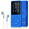 COVVY 8 GB Lettore musicale MP3 portatile da, supporta schede di memoria SD fino a 64 GB, lettore MP3 HiFi con audio senza perdita, registrazione di musica/video/voce/radio FM(8G,Blu)