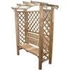 MIlani Home pergola ad arco con panca da giardino in legno di pino impregnato in autoclavex190h