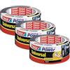 tesa extra Power Universal Duct Tape - Nastro Adesivo a Tenuta Extraforte - Nastro Versatile per Riparare, Fissare, Sigillare e molti altri Usi - Nero - 3 Rotolo - 25 m x 50 mm
