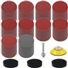KONGMING 300 Pezzi Dischi Abrasivi 50mm Dischi Carta Abrasiva Grana 80 120 180 240 320 400 600 1000 2000 3000 Kit di Levigatura Dischetti Abrasivi da 2 Pollici