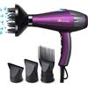 Basuwell Asciugacapelli Professionale ioni 2100W per Capelli con Tecnologia a Ioni, Basso Rumore 2 Velocità e 3 Temperature per un'Asciugatura Rapida e Styling a Lunga Durata Accessori Includere