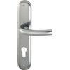 HOPPE 2947425 - Maniglia Tokyo su piastra lunga, cilindro profilato a distanza 88 mm, per porta spessore 37-42 mm, effetto acciaio INOX