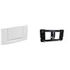 Geberit 115222111 Piastra Di Azionamento Per Cassette Di Risciacquo Ad Incasso 200F Per Azionamento Lato Anteriore, Bianco & Struttura Di Montaggio 240.068.00.1, 240068001