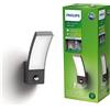 Philips Lighting Philips LED Splay Lampada a Parete a LED Integrato con Sensore di Movimento, IP44, Luce Bianca Fredda, Antracite
