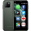 Hipipooo piccolo mini telefono, smartphone sbloccato doppia SIM 3G, telefono per bambini Android 8.1 da 2,5 pollici 1000 mAh, 2 GB + 16 GB(XS11-verde)