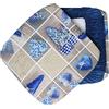 Russo Tessuti 6 Cuscini Sedia Coprisedia Imbottiti Cuore Allungato Shabby Elastici SFODERABILI-Blu