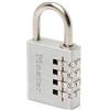 Master Lock 7640EURD Lucchetto con Combinazione in alluminio, Grigio, 4 x 7.8 x 1.5 cm