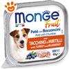 Monge Dog Fruit Adult Tacchino e Mirtilli - Vaschetta Da 100 Gr