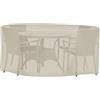 Tepro - Telone di Copertura Universale sedie da Giardino, Rotondo, Misura Piccola, Beige, 200 x 200 x 95 cm, 8626
