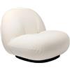GUBI poltrona con base girevole PACHA LOUNGE CHAIR - 11601-HARP-24-BLACK-BASE