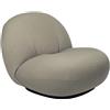 GUBI poltrona con base girevole PACHA LOUNGE CHAIR - 11601-VIDAR-222-BLACK-BASE