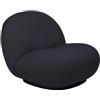 GUBI poltrona con base girevole PACHA LOUNGE CHAIR - 11601-VIDAR-554-BLACK-BASE