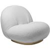GUBI poltrona con base girevole PACHA LOUNGE CHAIR - 11601-KARAKORUM-004-PEARL-GOLD-BASE