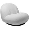 GUBI poltrona con base girevole PACHA LOUNGE CHAIR - 11601-KARAKORUM-004-BLACK-BASE