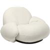 GUBI poltrona con braccioli e base girevole PACHA LOUNGE CHAIR - 24361-HARP-24-BLACK-BASE