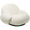 GUBI poltrona con braccioli e base girevole PACHA LOUNGE CHAIR - 24361-KARAKORUM-001-BLACK