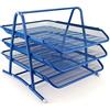 Leviatan Vani Portaoggetti in Metallo | Organizzatore per Scrivania da Ufficio | Cassetti per Documenti | Vassoio Documenti A4 | Organizzatore Mesh | Sistema di Organizzazione Dell'ufficio | Blu Navy