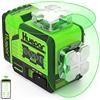 Huepar Livello Laser Autolivellante 2x360° Bluetooth per Esterni Linea Trasversale del Raggio Verde per Costruzioni e Immagini con Modalità a Impulsi, Batteria agli Ioni di Litio a - P02CG