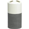 Sealskin Doppio Portaspazzolini Doppio, Porcellana, Grigio, 6,9 x 13,4 x 6,9 cm
