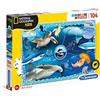 Clementoni - 27141 - National Geographic Kids - Ocean Explorer - 104 Pezzi - Made In Italy - Puzzle Bambini 6 Anni +