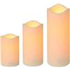 Cepewa Set di 3 pezzi, lumini da immersione, sott'acqua, cambia colore, senza fiamma, candele a LED, sicurezza per la decorazione, multicolore e resistente all'acqua, Plastica