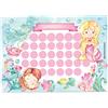 PaPIerDraCHeN Set di grafici delle ricompense per Bambini Come Blocco a Strappo 10 Fogli - Concetto motivante - con Grandi Adesivi per Ragazzi e Ragazze - Motivo Sirena Set Bianco 15.