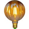 TIANFAN Ampoules LED Vintage 4W Blanc Chaud 2500Kelvin Big Globe Cristal Ampoule LED 220/240V Edison Vis E27 Base Spécialité Ampoule Décorative G125 (Melon)