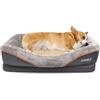 Joyelf - Cuccia ortopedica per cani in memory foam, con rivestimento rimovibile e lavabile e giocattolo sonoro
