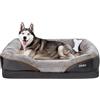 JOYELF Letto per cani ortopedico XXL per animali da compagnia in memory foam con fodera lavabile rimovibile e giocattolo che scricchiola come regalo