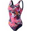 Speedo Donna Allover U-Back Costume intero, Blu Navy/Rosa., 28