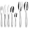 LOU LAGUIOLE Figure Posate 62 pezzi Acciaio Inox per 12 persone | Servizio di posate per 62 persone per 12 persone, acciaio inox 18/0, adatto a lavastoviglie, finitura lucida
