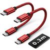 CLEEFUN Cavo USB C a USB C Corto (0.3m/30cm, 2Pack), Cavo USB Type C PD 60W Ricarica Rapida Tipo C Caricatore Cavetto per Samsung Galaxy S21 S20 Ultra, MacBookAir/Pro, iPadPro/Air 2020/2018, A70 A71