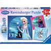 Ravensburger - Puzzle Disney Frozen, Idea Regalo per Bambini 5+ Anni, Gioco Educativo e Stimolante, 3 Puzzle da 49 Pezzi