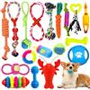 JOYBOY Giocattoli per cani, 18 pezzi, giocattolo per cani, corda durevole, indistruttibile, giocattolo da masticare corda per dentizione per cani piccoli e medi