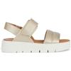 Geox D Dandra 40 A, Sandali con Zeppa Donna, Oro, 39 EU