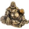 lachineuse - Statuetta Buddha Rieur Seduto - Statua Buddha 10 cm Colore Bronzo - Decorazione Feng Shui - Oggetto decorativo Zen Cinese per Interni, Soggiorno, Ufficio - Idea Regalo Cina Asia