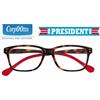 INDUSTRIE OTTICHE ITALIANE SRL Corpootto Occhiale Da Lettura President Tartaruga Aste Rosse Diottria +1,50